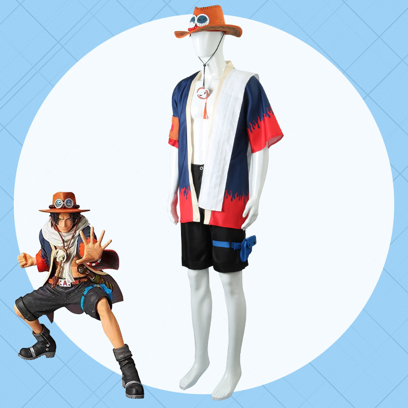 Disfraz de Anime Portgas D Ace - Men'S Kimono Accessories reseña y precio